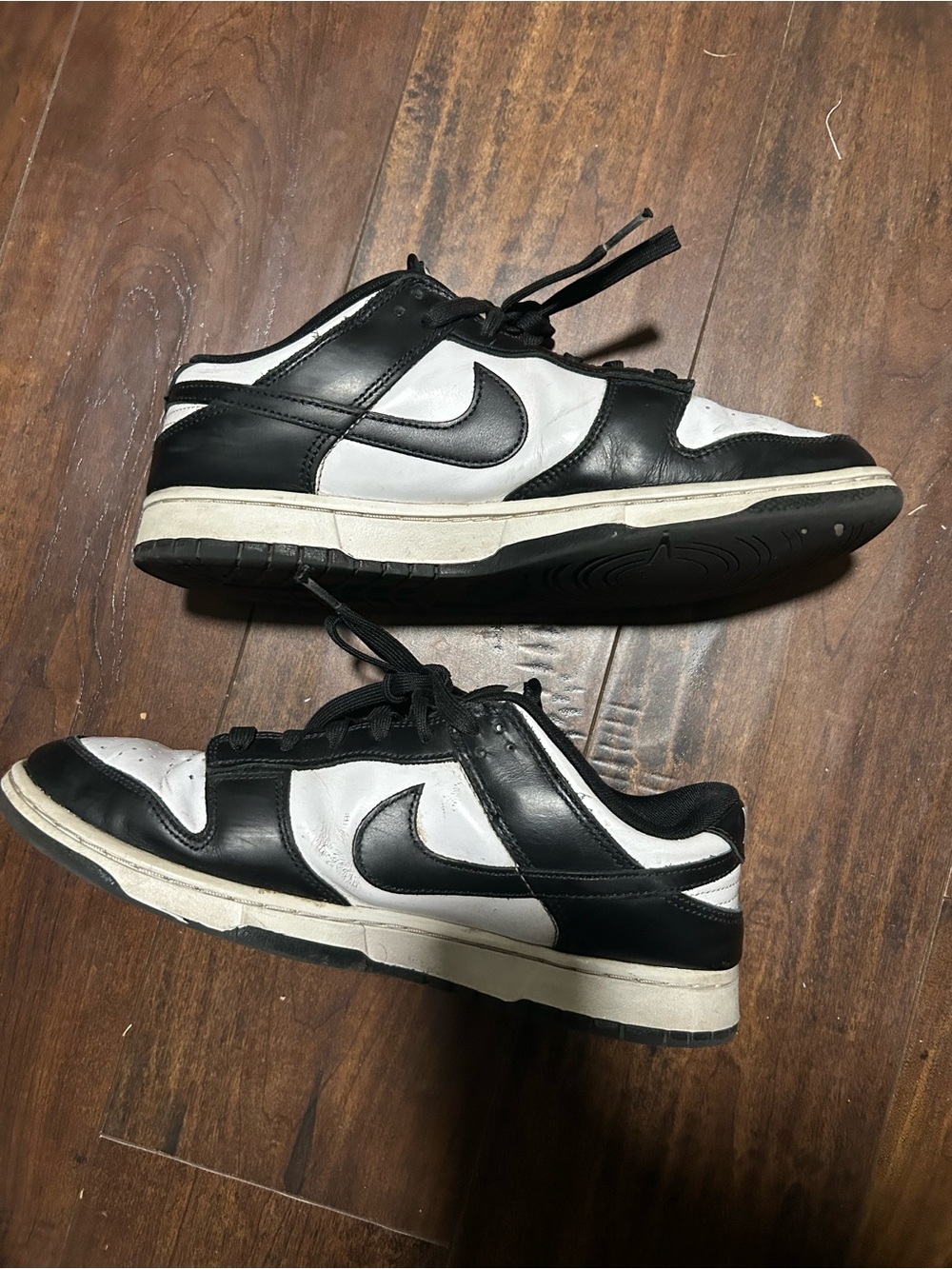 Nike Black and White Low-Top Swoosh Sneakers